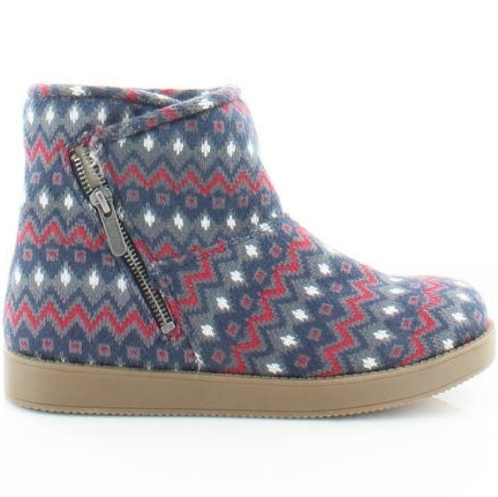 ❄️Indigo Faux Fur Knit Booties